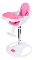 Moby System Vysoká otočná jídelní židlička FLORA - růžová