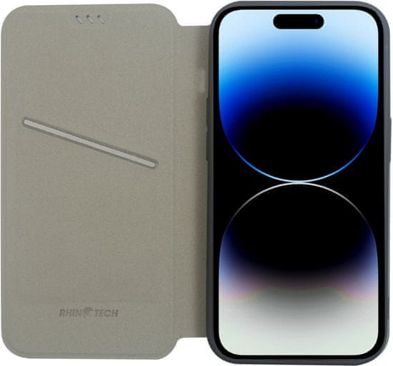 RhinoTech flipové pouzdro Eco Case pro Apple iPhone 14 Pro, šedá