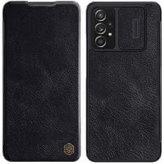 Nillkin Qin knížkové kožené pouzdro na Samsung Galaxy A73, černé