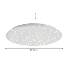 PAUL NEUHAUS LEUCHTEN DIREKT is JUST LIGHT LED stropní svítidlo kulaté v bílé s efektem hvězdného nebe a nastavitelnou barvou světla 2700-5000K