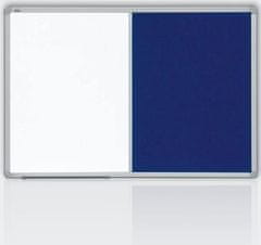 2x3 Kombinovaná tabule 60x90 filc modrý/magnet., rám ALU23