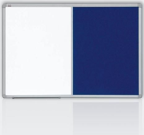 2x3 Kombinovaná tabule 90x120 filc šedý/magnet., rám ALU23