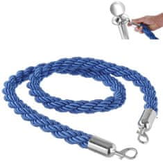 shumee Lanové lano pro závorové sloupky modré se stříbrnými karabinami, délka 1,5m