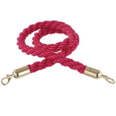 shumee Lanové lano pro závorové sloupky červené se zlatými karabinami, délka 1,5m