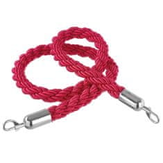 shumee Lanové lano pro závorové sloupky červené se stříbrnými karabinami, délka 1,5m