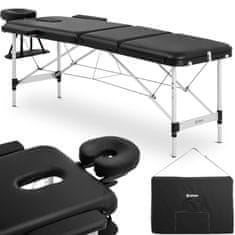 shumee Bordeux Black přenosný skládací masážní stolek na postel do 180 kg černý
