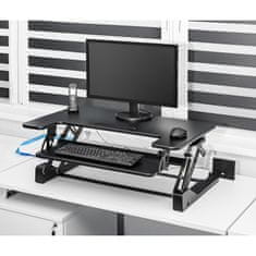 Pracovní stanice s monitorem pro notebook nastavitelná 8 výška 165-415 mm do 15 kg