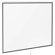 Projekční plátno poloautomatické nástěnné stropní matné bílé 150'' 312,8x239 cm 4:3