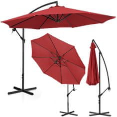 shumee Zahradní deštník na paži, kulatý sklopný, pr. 300 cm kaštanové