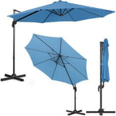 shumee Zahradní deštník na bočním výklopném rameni kulatý pr. 300 cm modrá