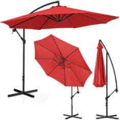 shumee Zahradní deštník na paži, kulatý sklopný, pr. 300 cm červená