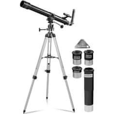 Uniprodo Dalekohled, astronomický refraktor pro pozorování hvězd, průměr 900 mm. 70 mm