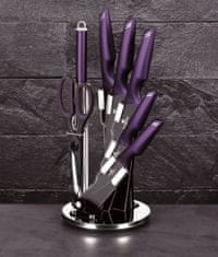 Berlingerhaus Sada nožů ve stojanu 8 ks Purple Eclipse Collection