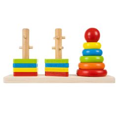 Northix Stohovací hračka různých tvarů do dřeva 