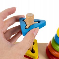Northix Stohovací hračka různých tvarů do dřeva 