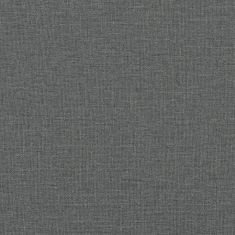 Vidaxl 2místná rozkládací pohovka s podnožkou tmavě šedá textil
