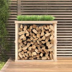 Greatstore Venkovní stojan na dřevo 108 x 52 x 106 cm masivní borovice
