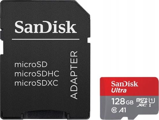 SanDisk Paměťová karta microSDXC 128 GB + adaptér
