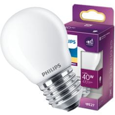 Philips LED žárovka E27 P45 4,3W = 40W 470lm 2700K Teplá bílá