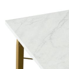 Teamson Kancelářský stůl Versanora 40" se zlatým rámem a deskou z umělého mramoru