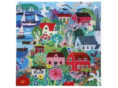 eeBoo  Čtvercové puzzle Švédská rybářská vesnička 1000 dílků