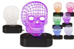 INTEREST 3D LED lampa - lebka měnící barvy.