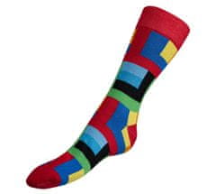 Bellatex Ponožky Picasso - 39-42 - červená, modrá, zelená, žlutá