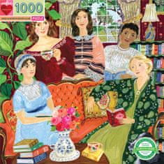 eeBoo  Čtvercové puzzle Čtenářský klub Jane Austen 1000 dílků