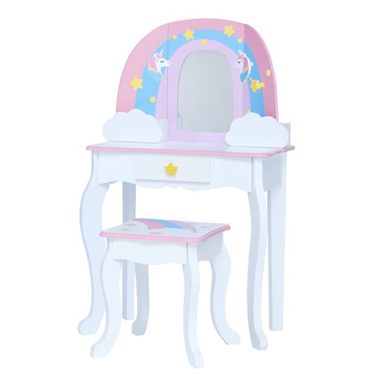 Teamson Fantasy Fields - Little Dreamer Rainbow Medium Toy Vanity - růžová