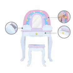 Teamson Fantasy Fields - Little Dreamer Rainbow Medium Toy Vanity - růžová