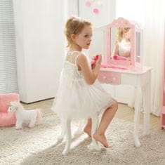 Teamson Fantasy Fields - Fashion Twinkle Star Prints Gisele Play Vanity Set - růžová / bílá