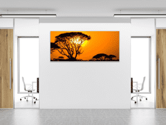 Glasdekor Obraz skleněný západ slunce Afrika Keňa - Rozměry-obdélník: 80 x 90 cm