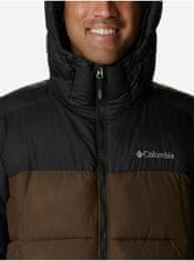 Columbia Černo-hnědá pánská prošívaná zimní bunda s kapucí Columbia Pike Lake XL