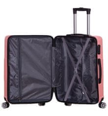 Cestovní kufr METRO LLTC3/3-L ABS - růžová