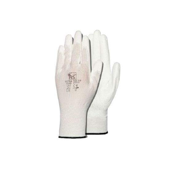 Ultra Tec RS rukavice tkané z bílého nylonového vlákna - velikost 9 L