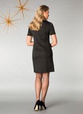 YEST černé lurexové šaty s krátkým rukávem Velikost: S
