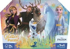 Trefl Třpytivé Glitter puzzle v kufříku Disney Frozen: Kouzelné přátelství 70 dílků