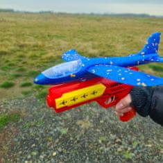 Kruzzel 20497 Pistole vystřelující letadla červeno-modrá