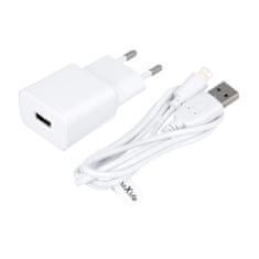XO Nabíječka do sítě Maxlife MXTC-01 1x USB 1A bílá + Lightning kabel