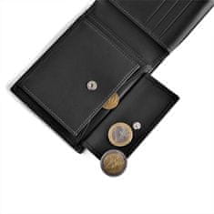 Roncato Peněženka horizontální, kapsa na mince, průhledná kapsa FIRENZE 2.0 černá