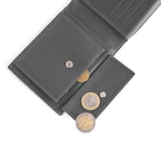 Roncato Peněženka horizontální, kapsa na mince, průhledná kapsa FIRENZE 2.0 antracitová