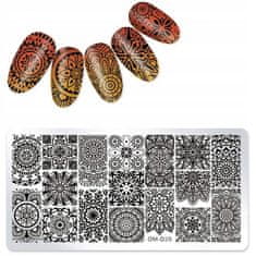 TOJATO Razítkovací deska, vzory na nehty, nail art, Mandala, OM-D20