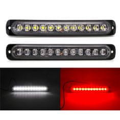 Zpětné světlo 12 LED 12V-24V barvy Bílá 18 provozních režimů