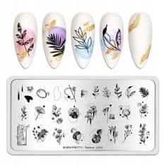 TOJATO Razítkovací deska, vzory na nehty, nail art, Listí, Podzim, Born Pretty - Born Pretty-Texture-L012