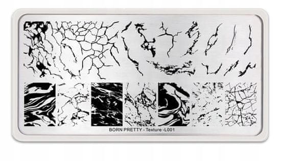 TOJATO Razítkovací deska, vzory na nehty, nail art, Mramor, Born Pretty - Texture - L001