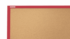Allboards ALLBOARDS,Korková nástěnka v barevném dřevěném rámu 90x60 cm – Červená,TK96R