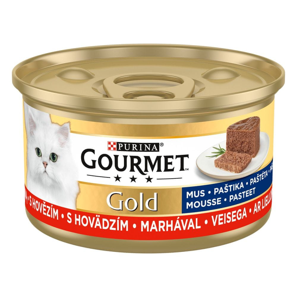 Levně Gourmet GOLD paštika hovězí 12x85 g