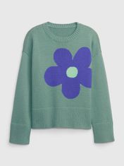 Gap Dětský svetr s květinou XL