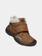 KEEN Hnědé dětské kožené zimní boty Keen Kootenay III 29