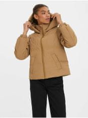 Vero Moda Hnědá dámská zimní bunda s povrchovou úpravou VERO MODA Noe XL